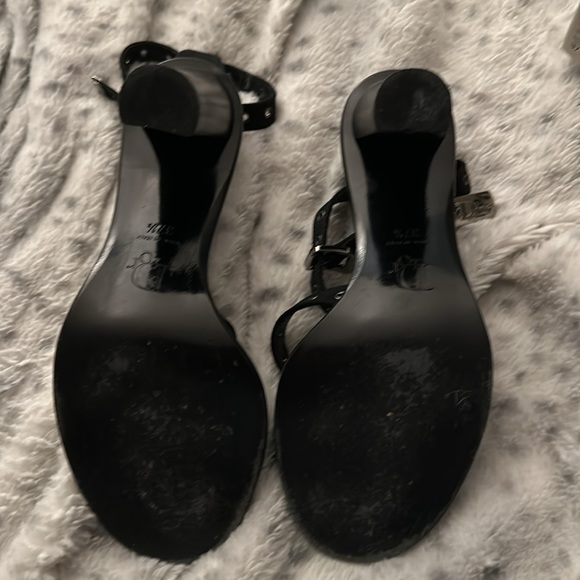 Dior dog tag sandals. Black w/ grommet detailing. - Picture 2 of 5
